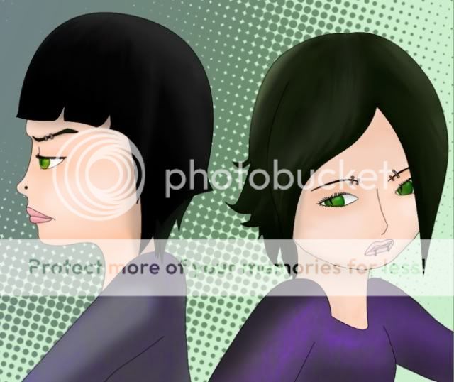 Iijan in completely human form. Done as twins, and not of the conjoined variety like the quad form.